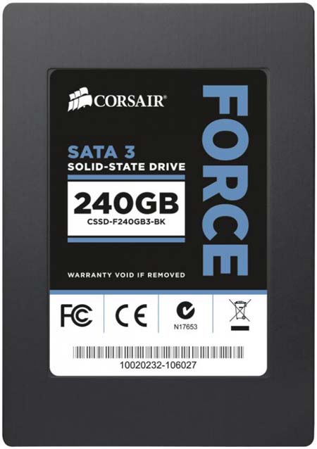 Corsair Force 3 - новый SSD на базе контроллера SF-2281